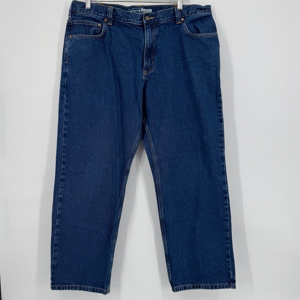 Carhartt Relaxed Fit Mens Jeans Dark Wash 40x30